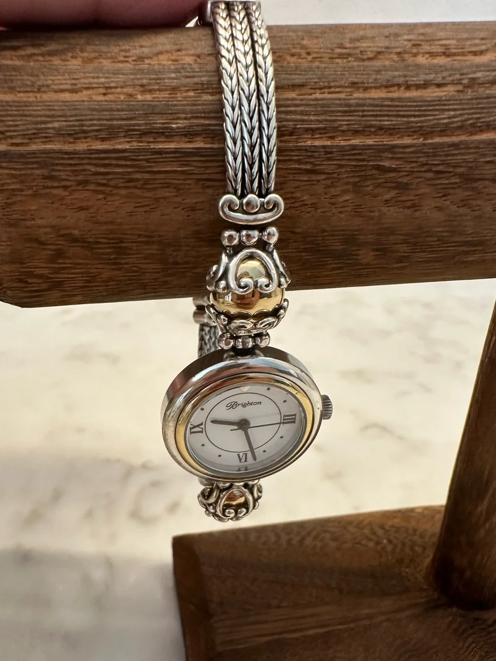Brighton Two-Tone Silver and Gold Del Sol Round Bracelet Watch